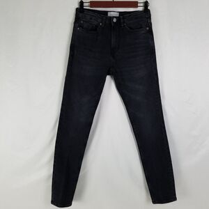Pull &‎ Bear Jeans Mens W27 x L28 Black Denim Skinny Leg Charcoal Wash